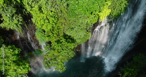 Aerial top down view of Tinago Falls. Lanao del Norte. Mindanao, Philippines. photo
