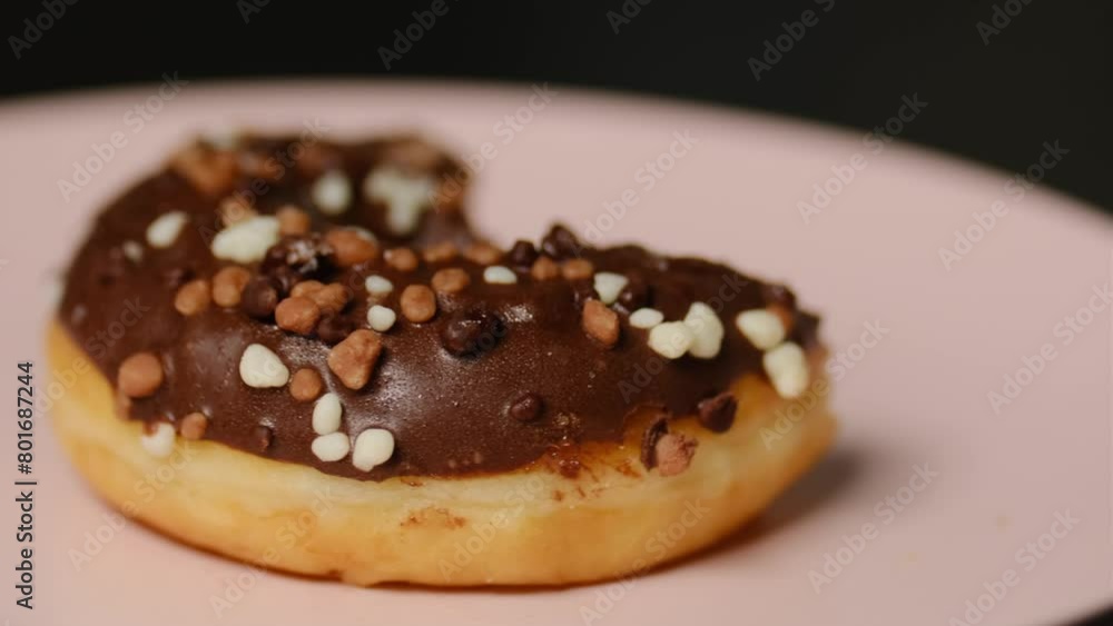 donut with chocolate donut with chocolate