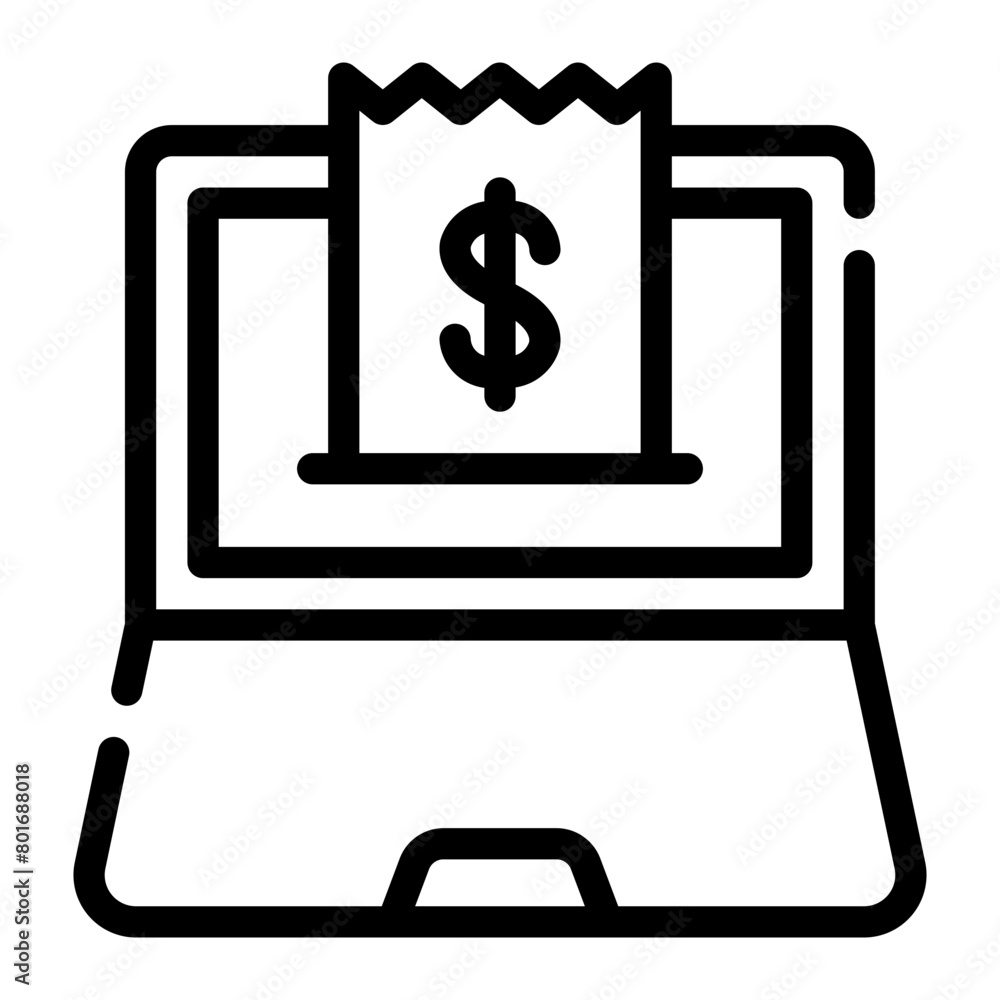 invoice line icon invoice line icon