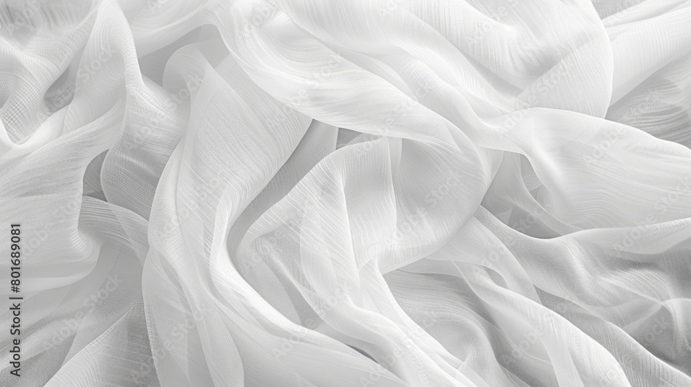 Obraz premium Linear Elegance: A White Fabric Embellished with Delicate Lines and Playful Dots.