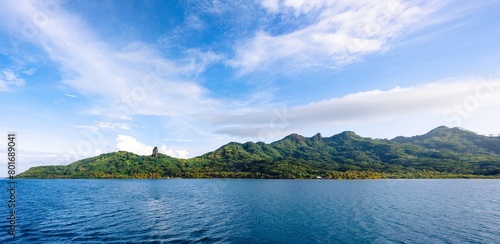 The Mountain Range of the Island of Huahine, French Polynesia photo