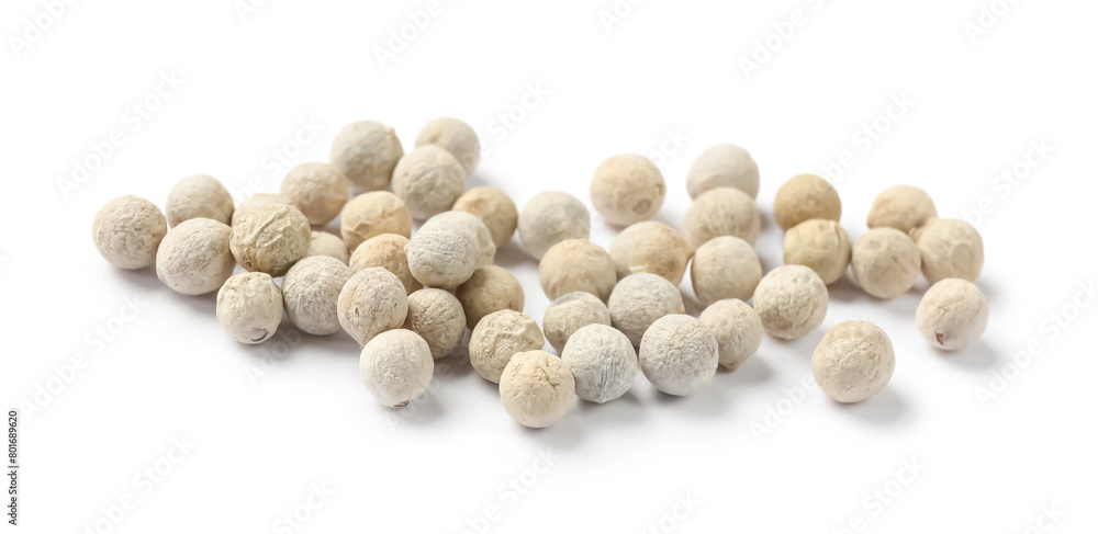 Aromatic spice. Pile of peppers isolated on white Aromatic spice. Pile of peppers isolated on white