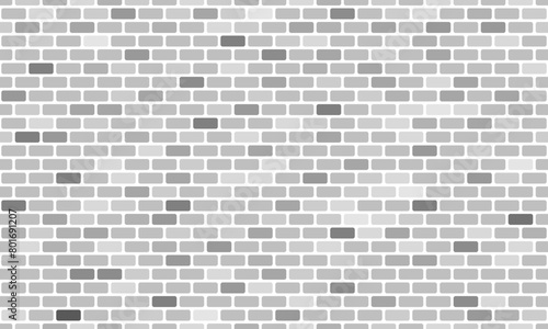 Grey brick wall rectangle geometric seam pattern. Vector Repeating Texture.