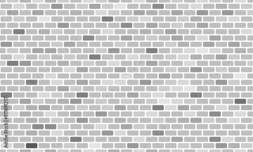 Grey brick wall rectangle  geometric seam pattern. Vector Repeating Texture.