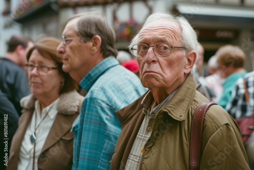Unidentified old man looking at the camera in Strasbourg, France