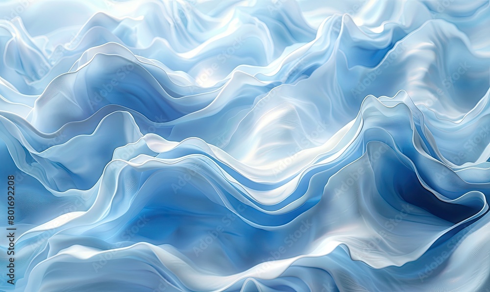 Fototapeta premium Blue and white wavy pattern.