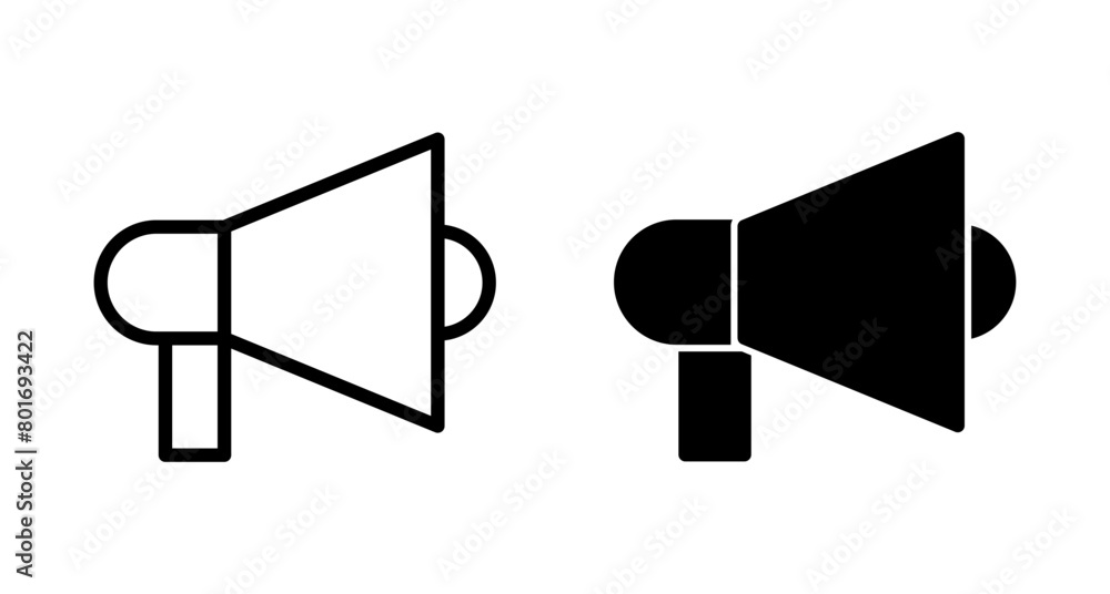 Megaphone icon vector isolated on white background. Loudspeaker icon vector. Volume icon Megaphone icon vector isolated on white background. Loudspeaker icon vector. Volume icon