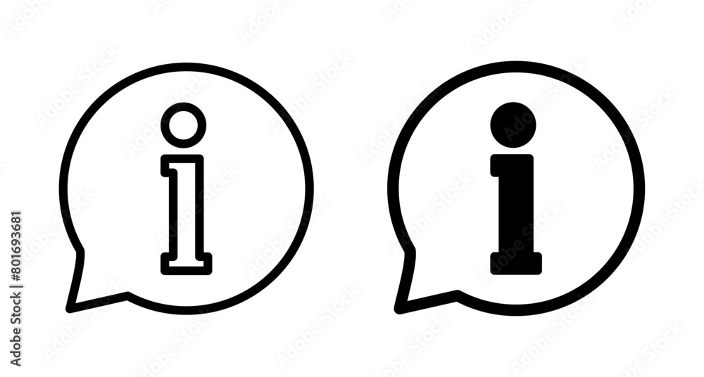 Information icon vector isolated on white background. Info sign. About us Information icon vector isolated on white background. Info sign. About us