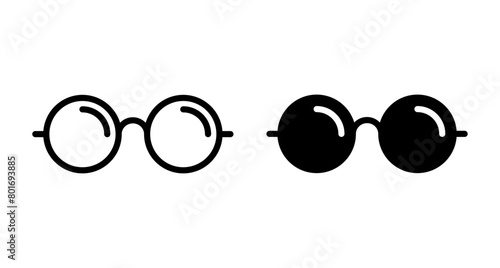 Glasses icon vector isolated on white background. Stylish Eyeglasses. Glasses vector. Optical concept