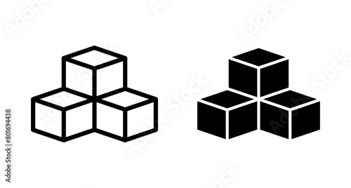 Box icon vector isolated on white background. Cardboard box, packaging open. Box vector icon