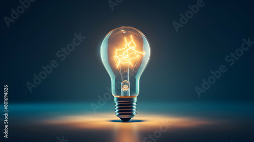 A levitating light bulb symbolizing breakthrough technology innovation