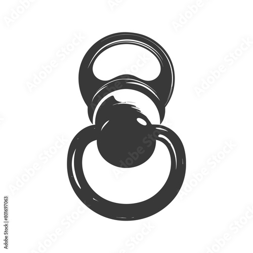 silhouette baby pacifier full black color only