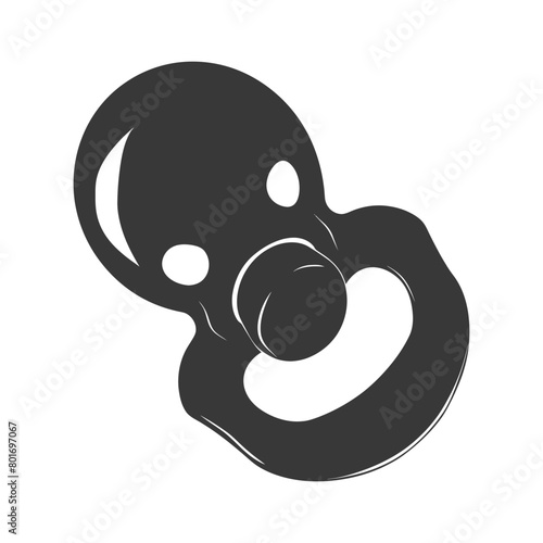 silhouette baby pacifier full black color only