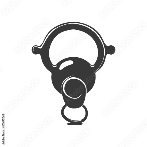 silhouette baby pacifier full black color only