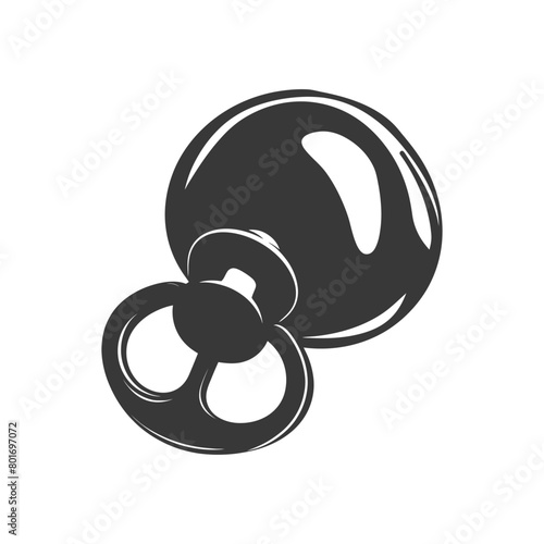 silhouette baby pacifier full black color only