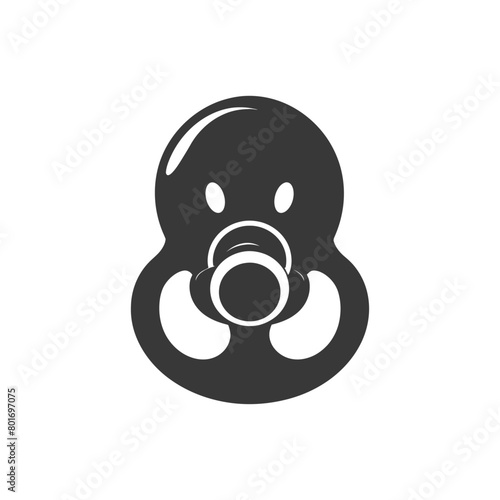 silhouette baby pacifier full black color only