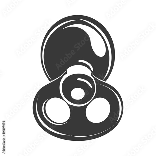 silhouette baby pacifier full black color only