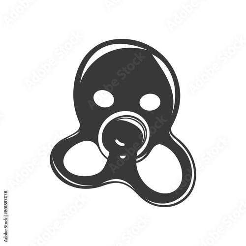 silhouette baby pacifier full black color only