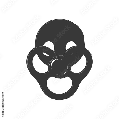 silhouette baby pacifier full black color only