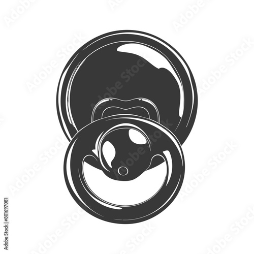 silhouette baby pacifier full black color only