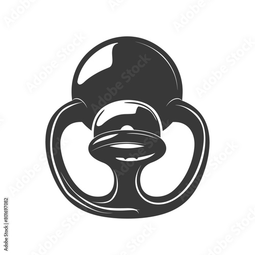 silhouette baby pacifier full black color only