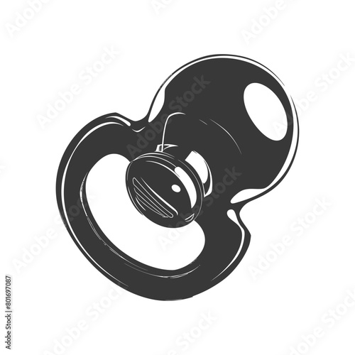 silhouette baby pacifier full black color only