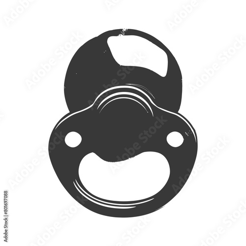 silhouette baby pacifier full black color only