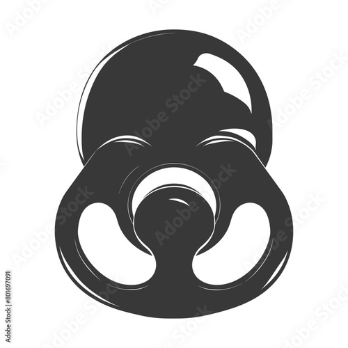 silhouette baby pacifier full black color only