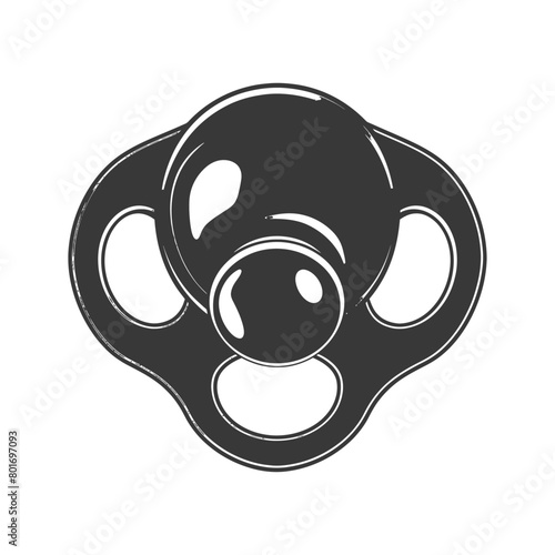 silhouette baby pacifier full black color only