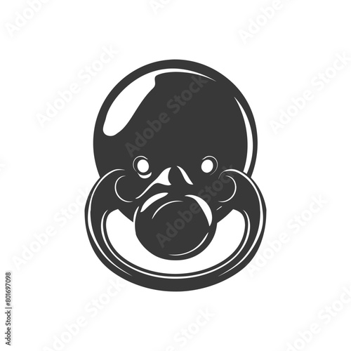 silhouette baby pacifier full black color only