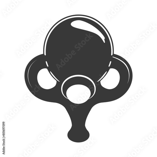 silhouette baby pacifier full black color only