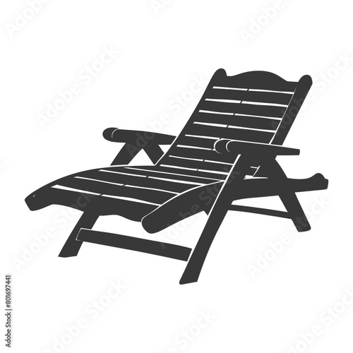 silhouette beach chair full black color only