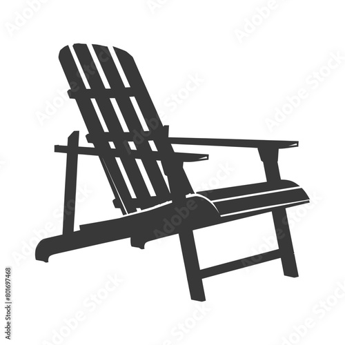 silhouette beach chair full black color only