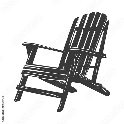 silhouette beach chair full black color only