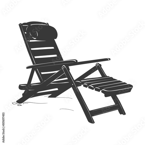 silhouette beach chair full black color only