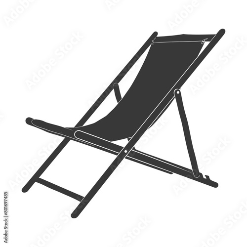 silhouette beach chair full black color only