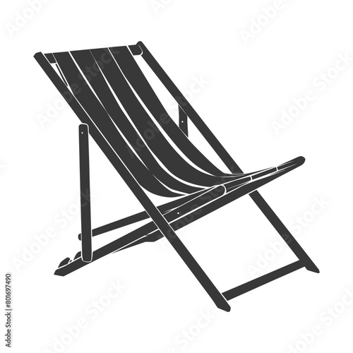 silhouette beach chair full black color only