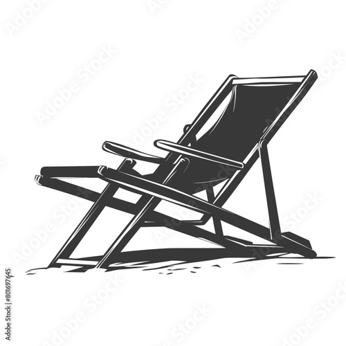 silhouette beach chair full black color only