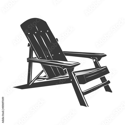 silhouette beach chair full black color only