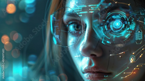 Wallpaper Mural Eye Panel Representing Future Technology Torontodigital.ca