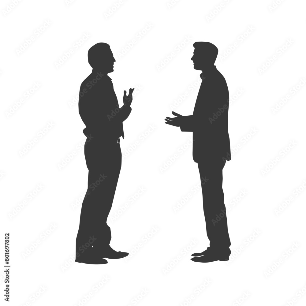 silhouette boss shouts at employee full body black color only