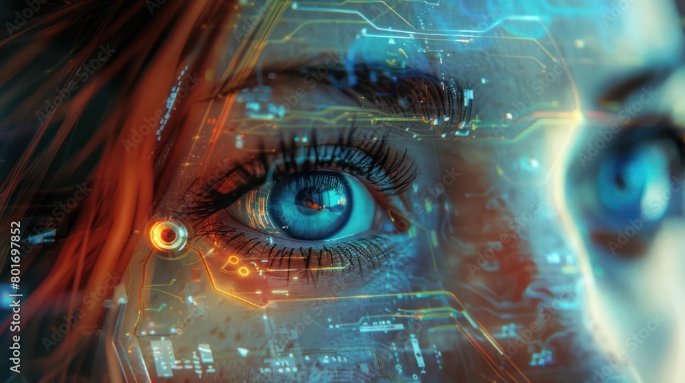 Eye Panel Representing Future Technology Eye Panel Representing Future Technology