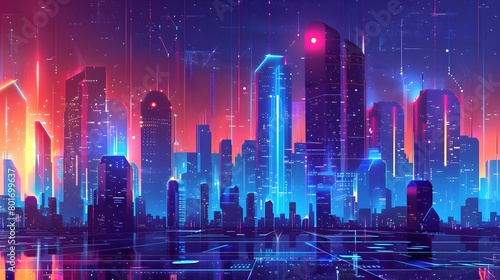 futuristic night city