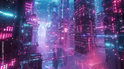 futuristic night city