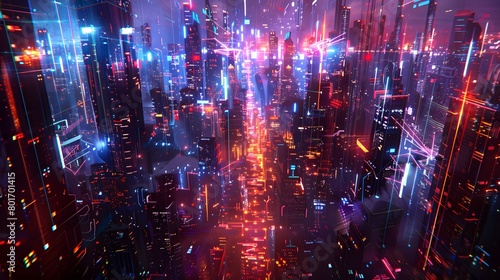 futuristic night city