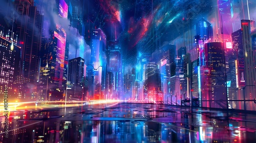 futuristic night city © irawan