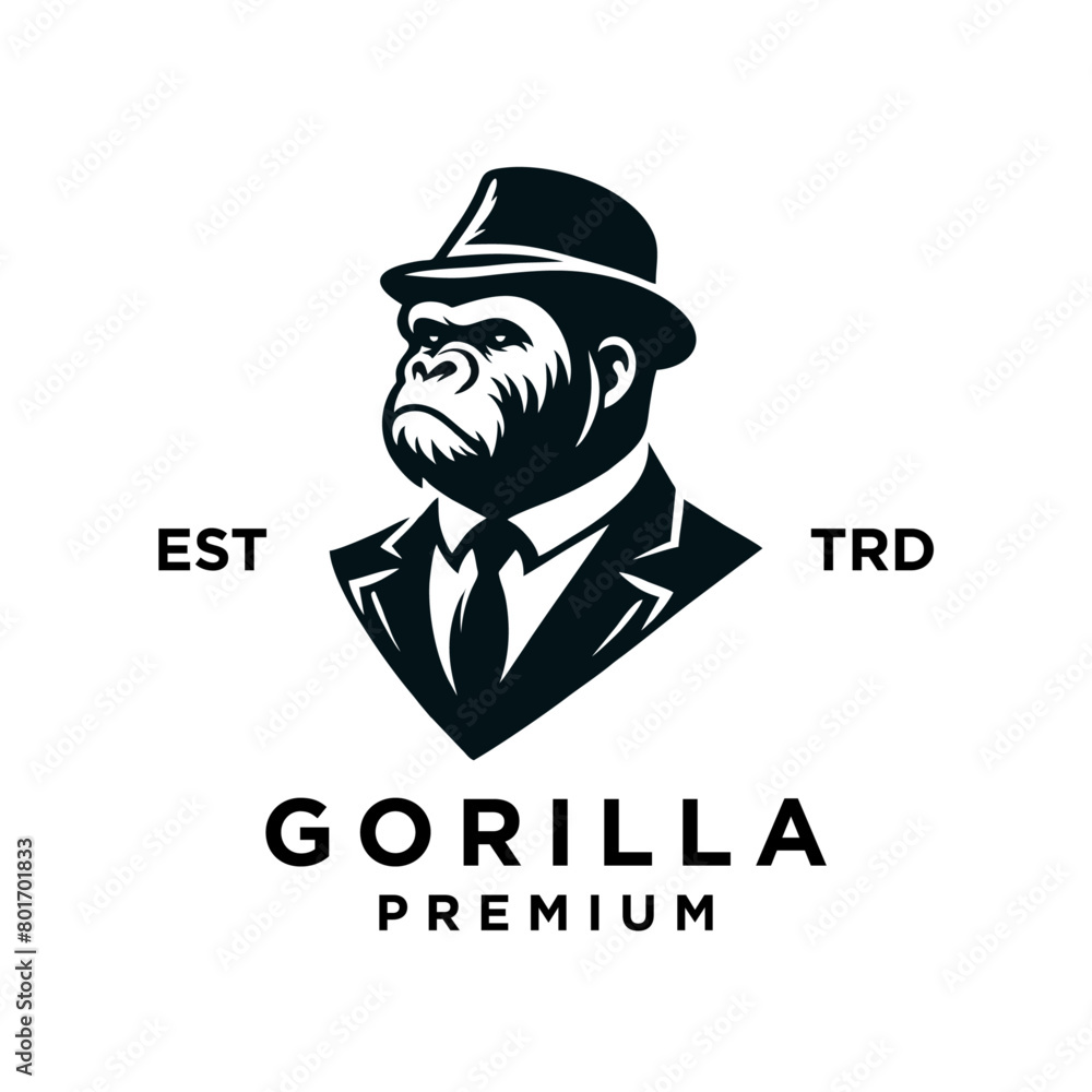 Businessman gorilla monkey in a suit mister Businessman gorilla monkey in a suit mister