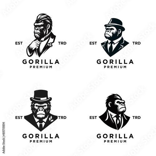 Businessman gorilla monkey in a suit mister