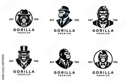Businessman gorilla monkey in a suit mister