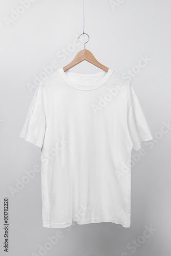 White oversized t-shirt, simple unisex apparel design